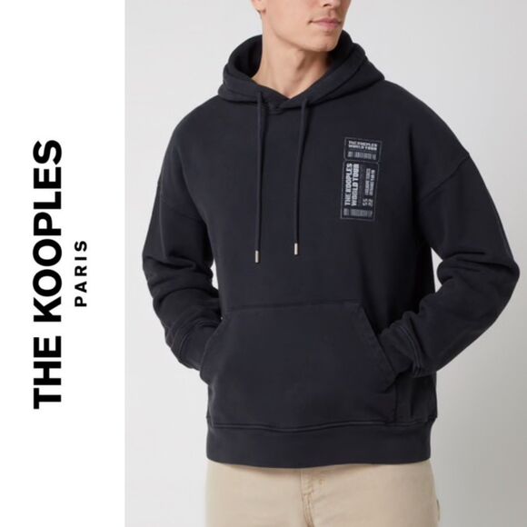 THE KOOPLES MEN’S FADED BLACK OVERSIZED HOODIE SIZE 3 US M $240